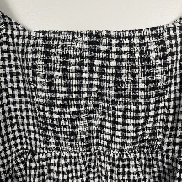 Pomander Place Tuckernuck Abigail Dress Womens M Black Gingham Babydoll Cottage - Picture 8 of 10